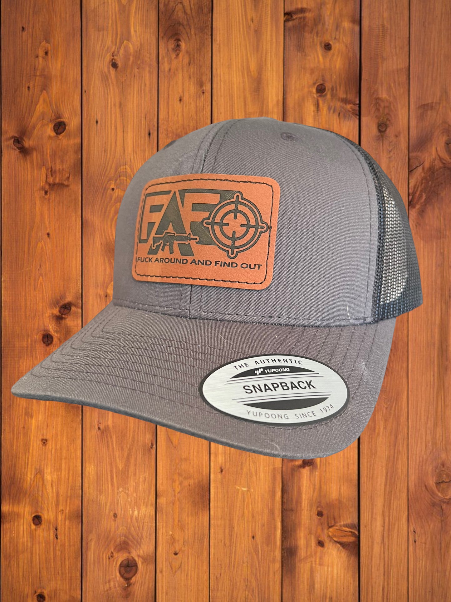 FAFO Leather Patch Hat