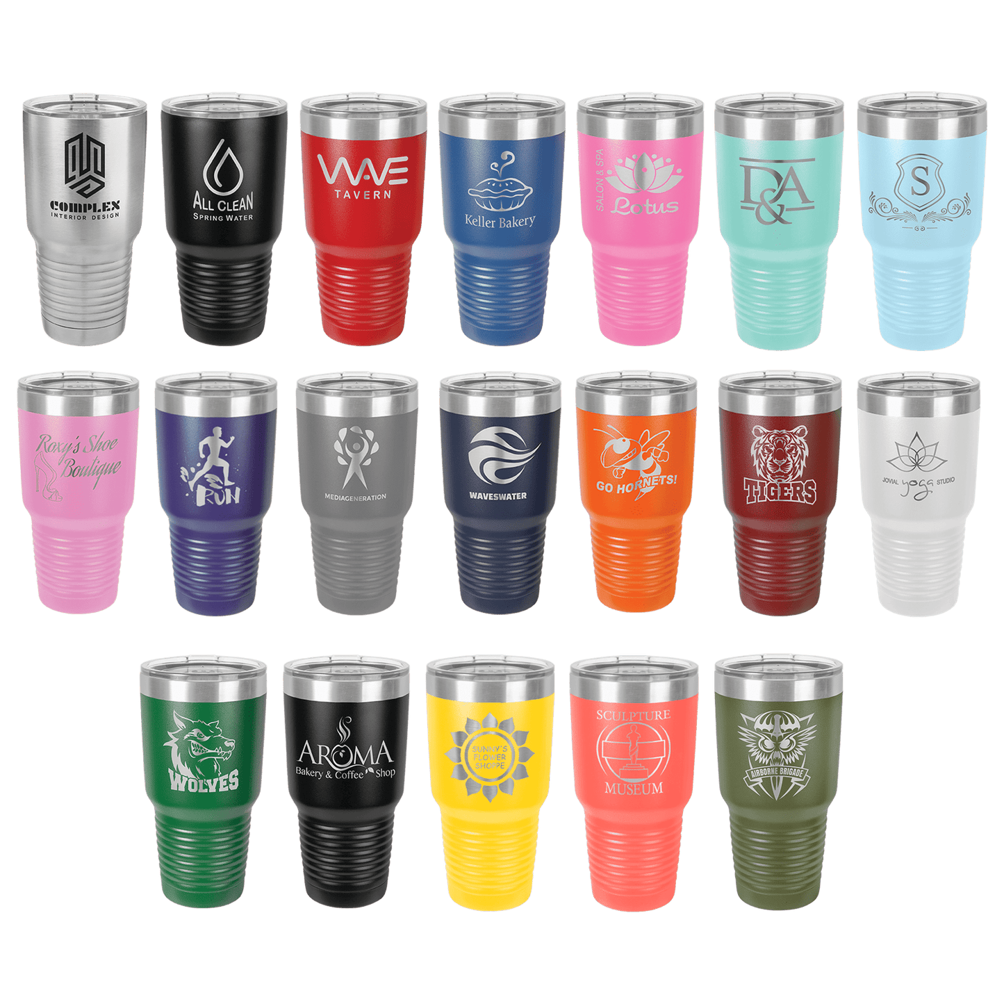 Laser Engraved 30oz Custom Engraved Stainless Steel Tumbler