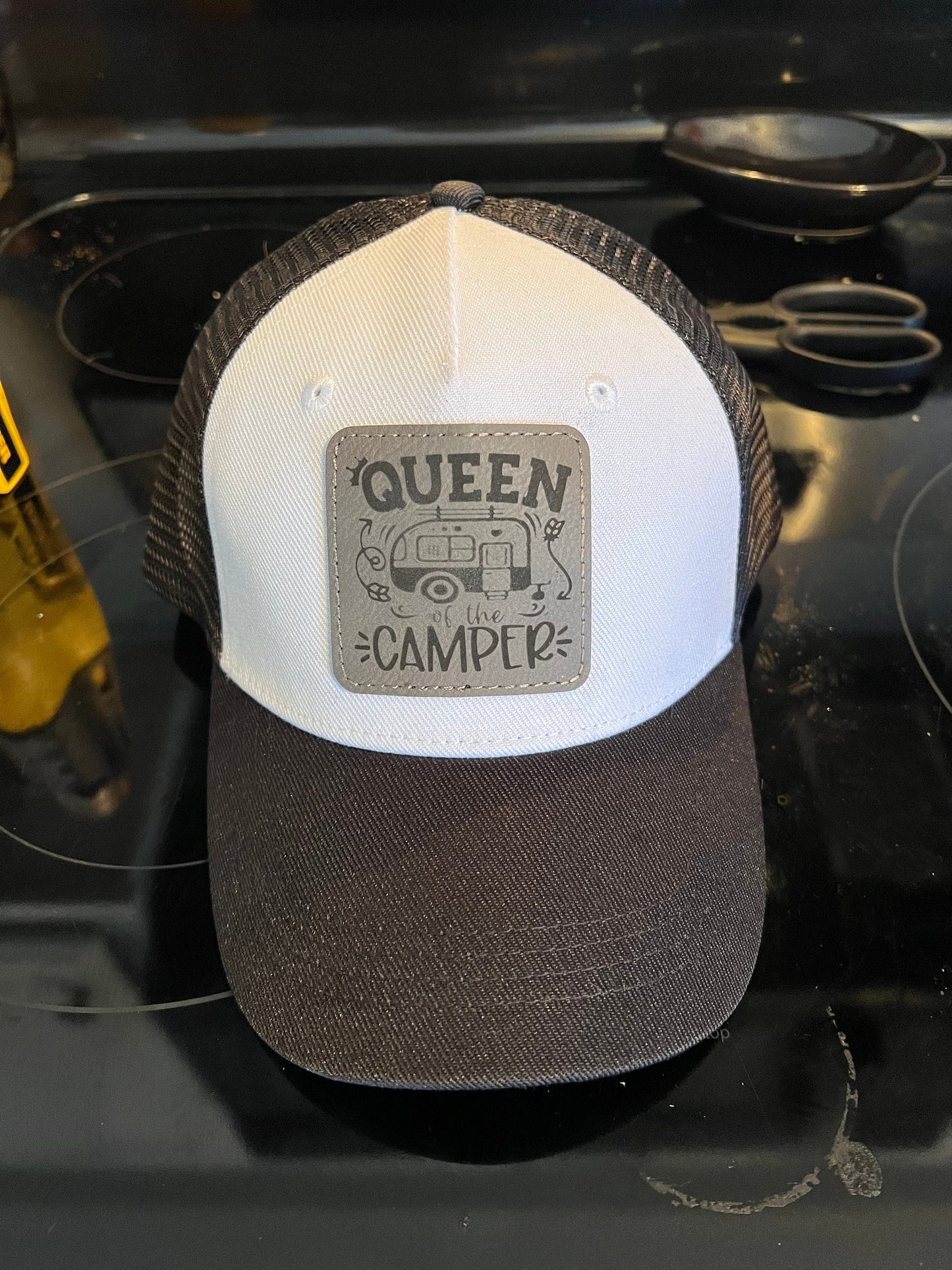 King & Queen of the Camper Leather Patch Hat