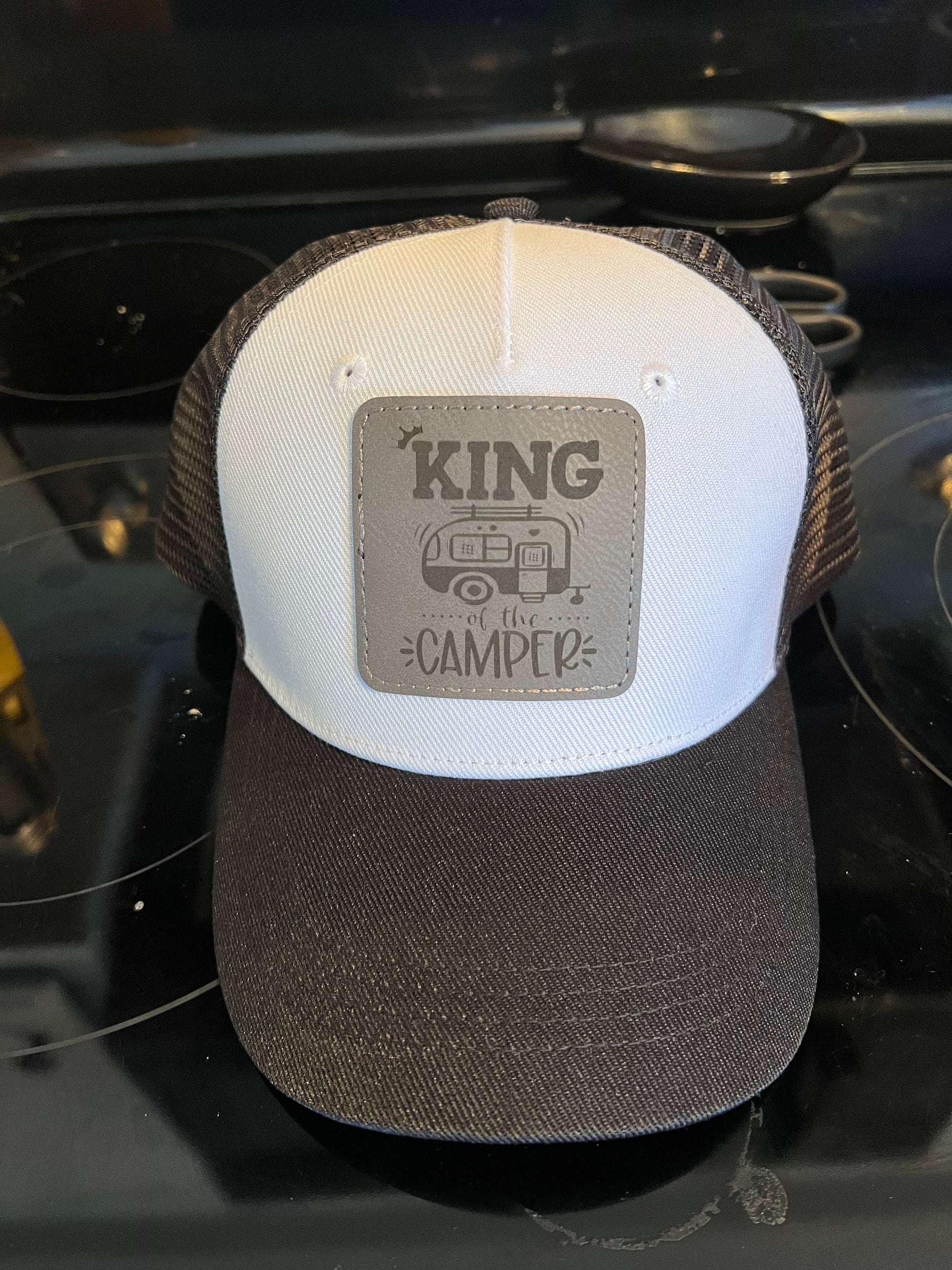 King & Queen of the Camper Leather Patch Hat