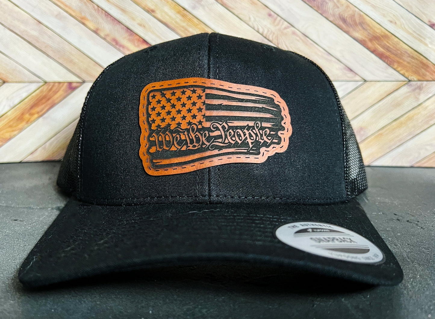 We the People Leather Patch Hat