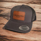 Custom Leather Patch DAD Hat | Trucker Hat | Fathers day| |Fathers day gift|