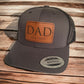 Custom Leather Patch DAD Hat | Trucker Hat | Fathers day| |Fathers day gift|