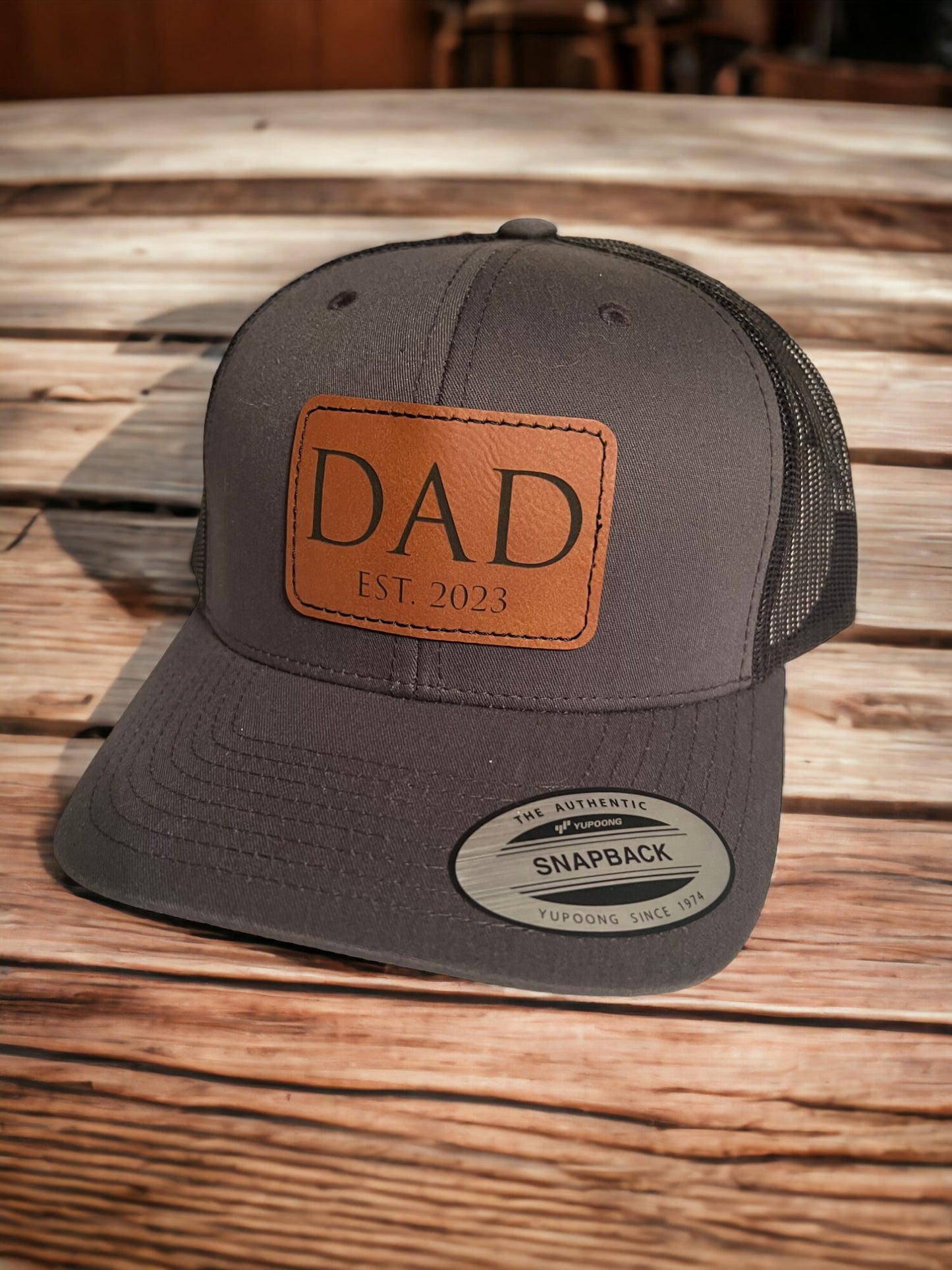 Custom Leather Patch DAD Hat | Trucker Hat | Fathers day| |Fathers day gift|