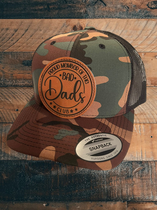 Bad Dads Club Leather Patch Hat |Father’s Day| Father’s Day Gift|